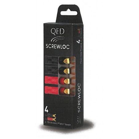 QED Plugs 4mm (4 vnt) QE1890 (4) šakutės tipo antgaliai